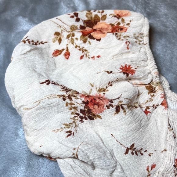 Altar'd State Womens Size Small Shorts Romper Tan Floral Cottagecore Boho Mini - Picture 13 of 16